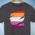Lesbian Pride Flag Ripped Reveal Premium Unisex T-Shirt - Dark Grey Heather